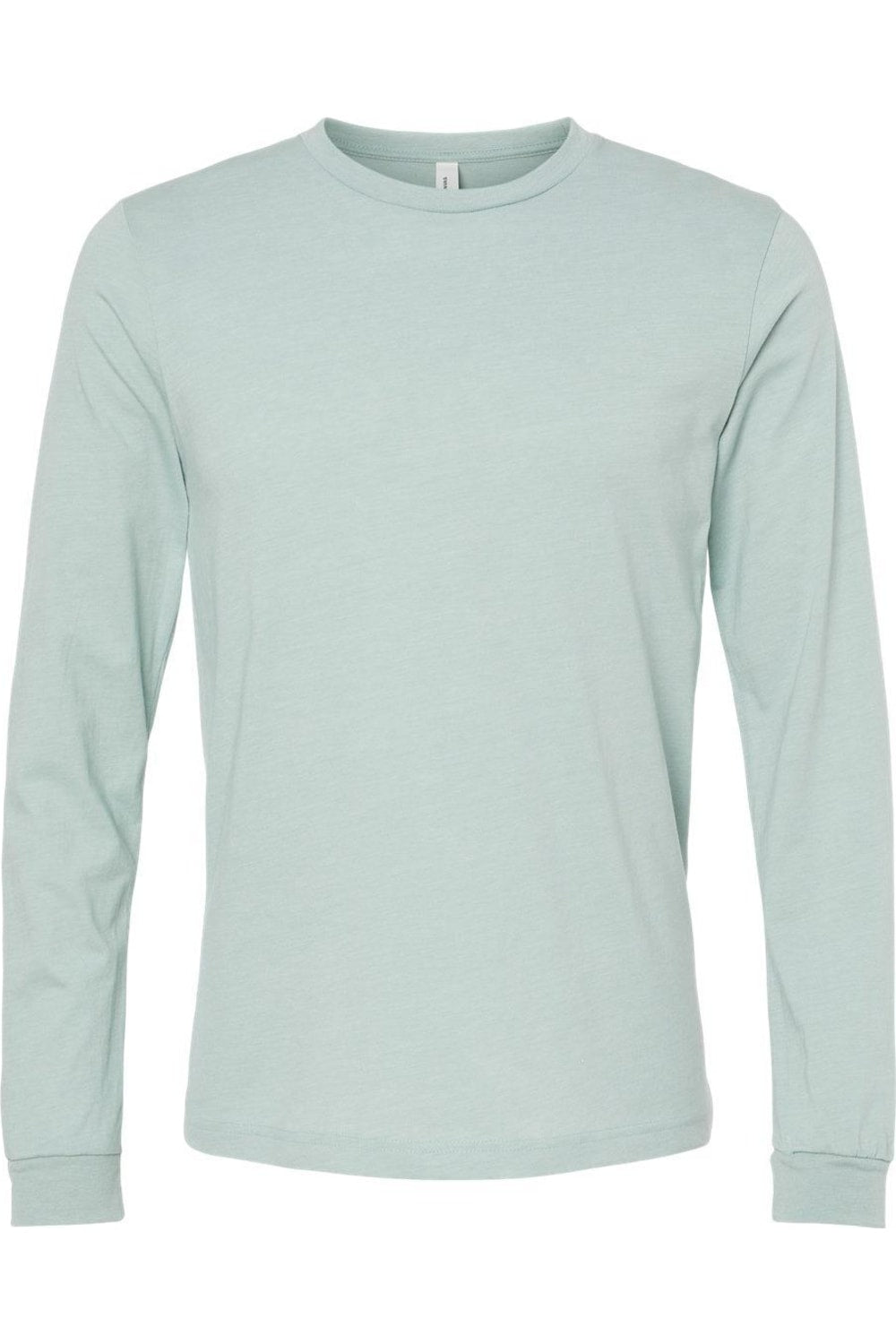 

Футболка с длинным рукавом BELLA + CANVAS Heather CVC, цвет heather dusty blue