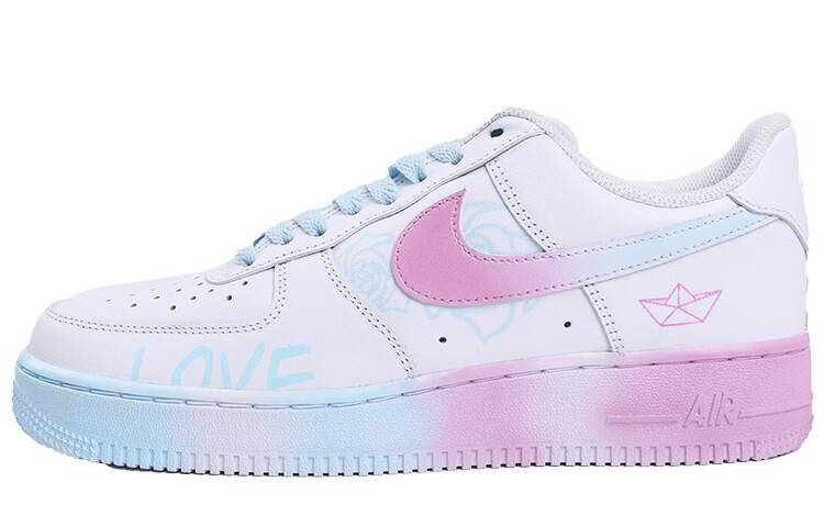 

Кроссовки Nike Air Force 1 Skateboard Shoes Men Low-Top White Pink/Blue, Белый, Кроссовки Nike Air Force 1 Skateboard Shoes Men Low-Top White Pink/Blue