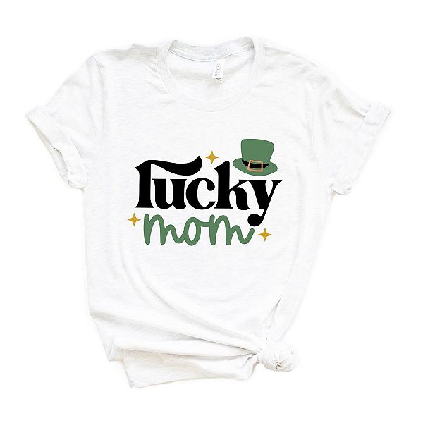 

Футболка Lucky Mom с коротким рукавом и принтом Simply Sage Market, White