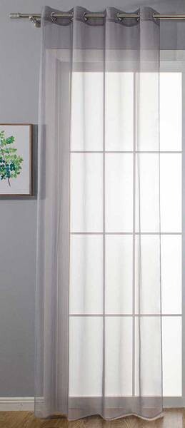 

Штора Gardinenbox Ösen Transparent Voile, 140x225x1 см, серый