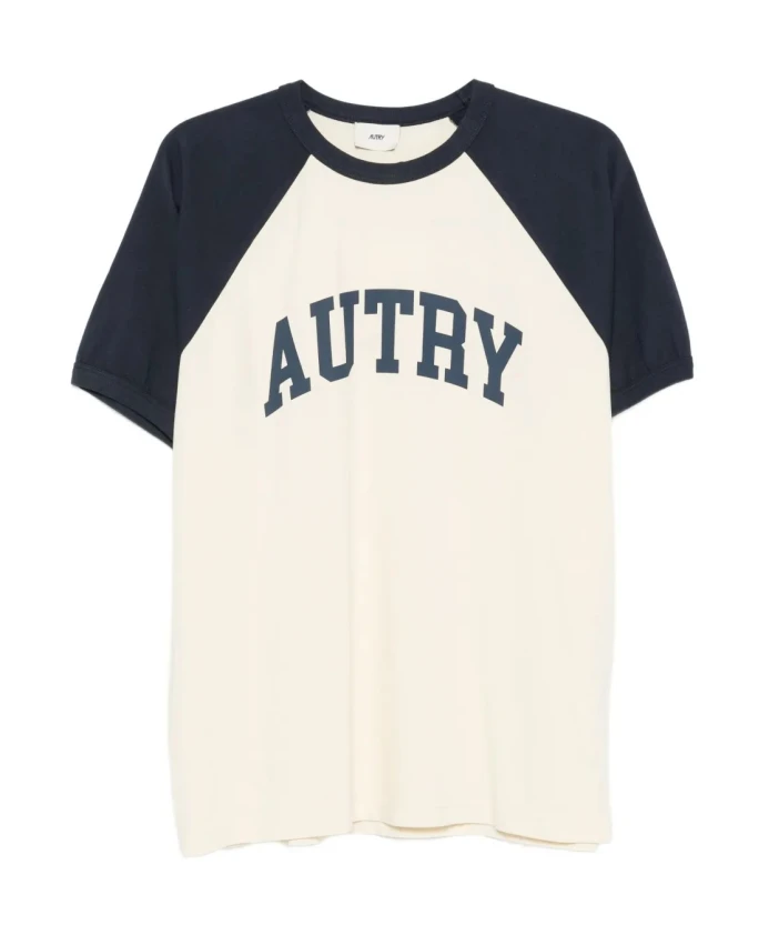 

Хлопковая футболка с напечатанным логотипом Autry, бежевый