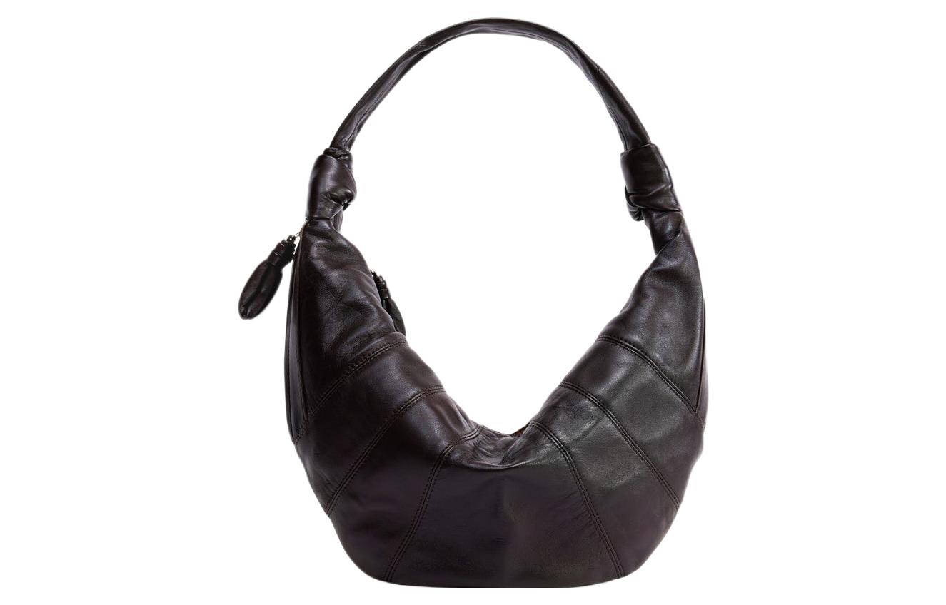 

Серия "Круассан" Сумка-круассан из ягненка, Женская сумка, Сумка через плечо "Темный шоколад" Lemaire