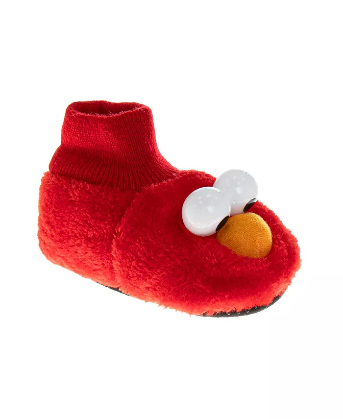 

Тапочки Curious Elmo для девочек и мальчиков, двойной размер Sesame Street, красный