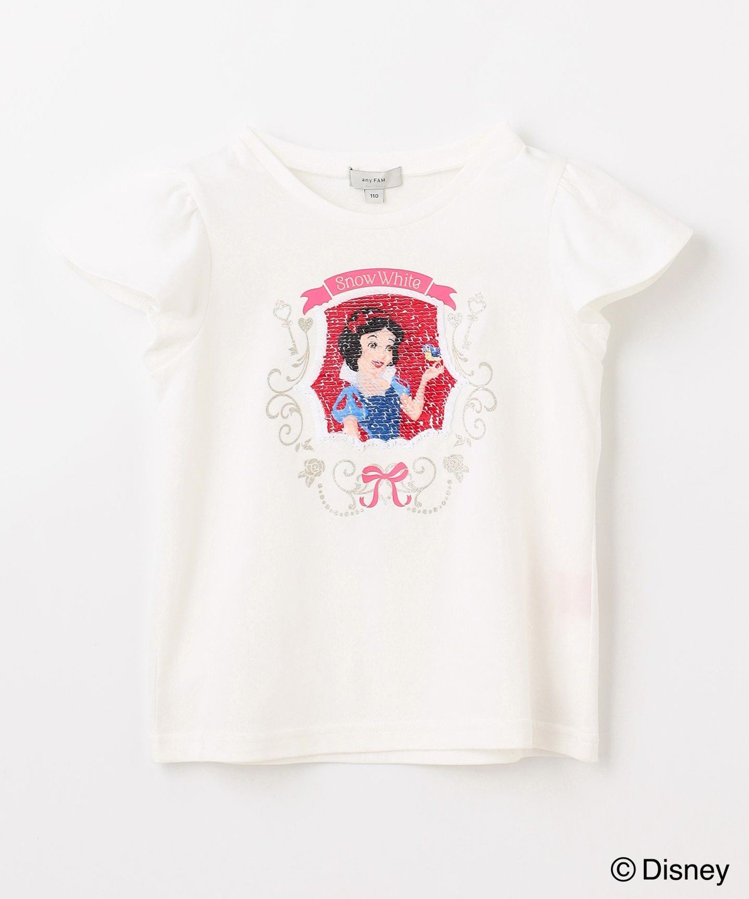 Чудесная футболка с пайетками Any Kids, Off-white (Snow White) [001] — фото 3