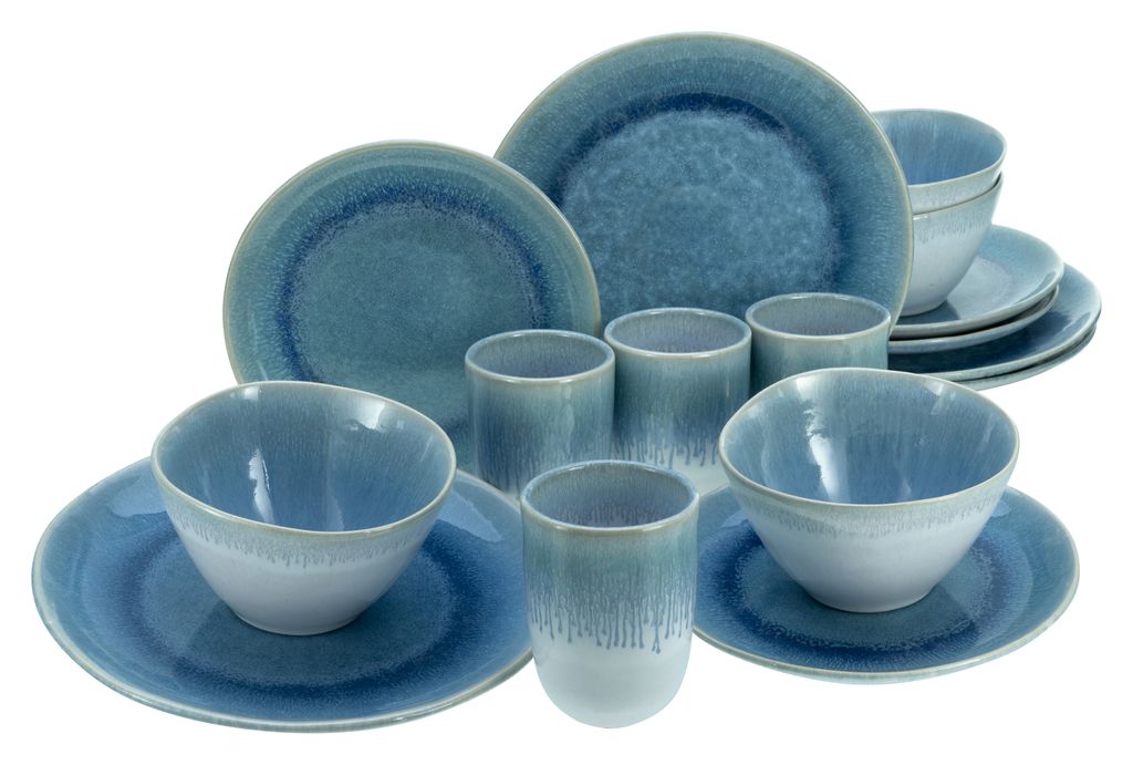 

CreaTable, 14718, Aquarius Blue, комбинированный сервиз, 16 предметов, керамогранит, синий