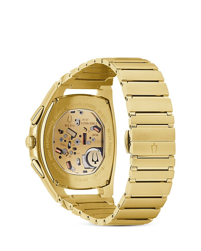 

Часы Bulova Curv, 41 мм, золотой