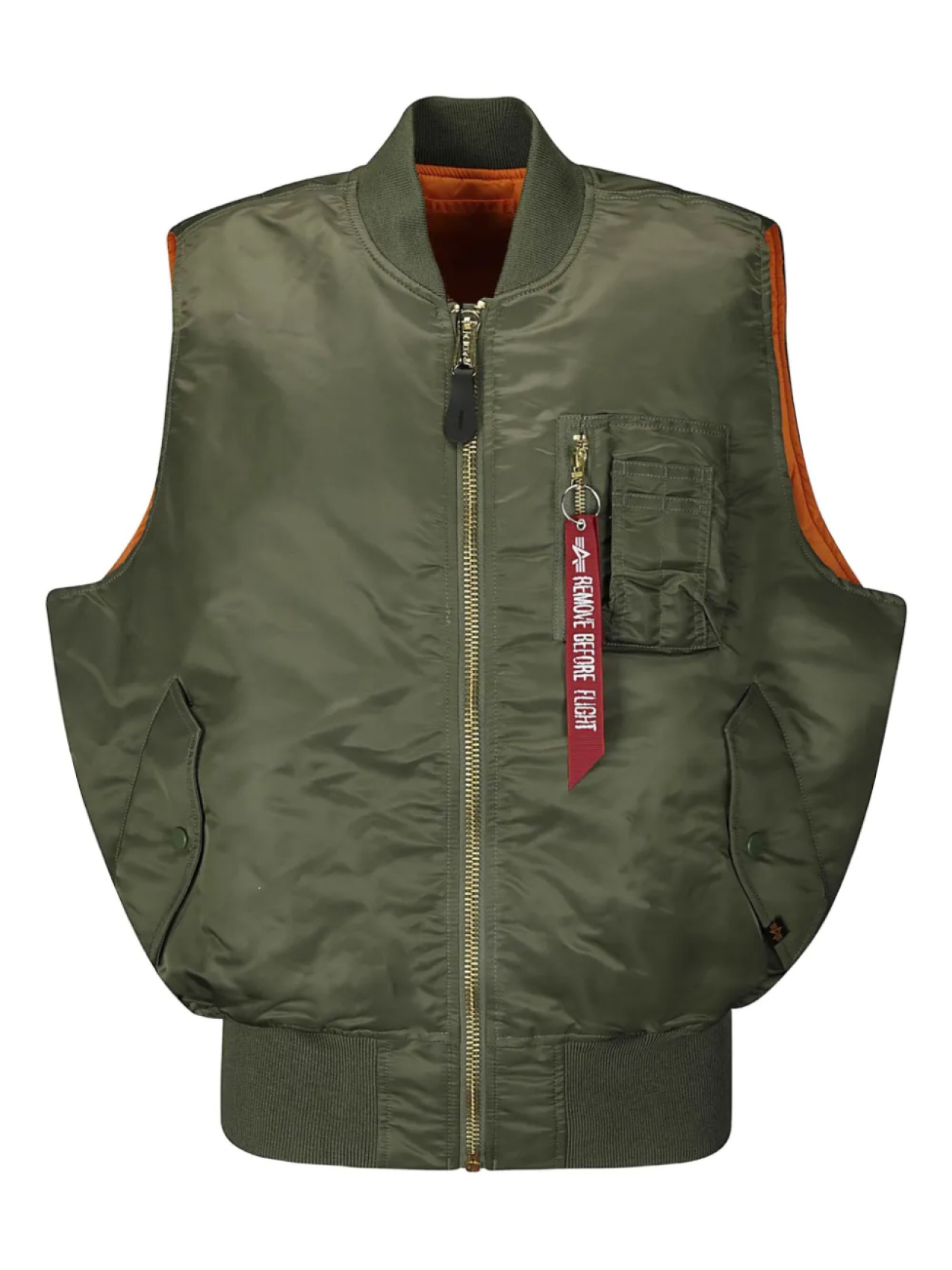 

Куртка-бомбер MA-1 Heritage на молнии Alpha Industries, зеленый