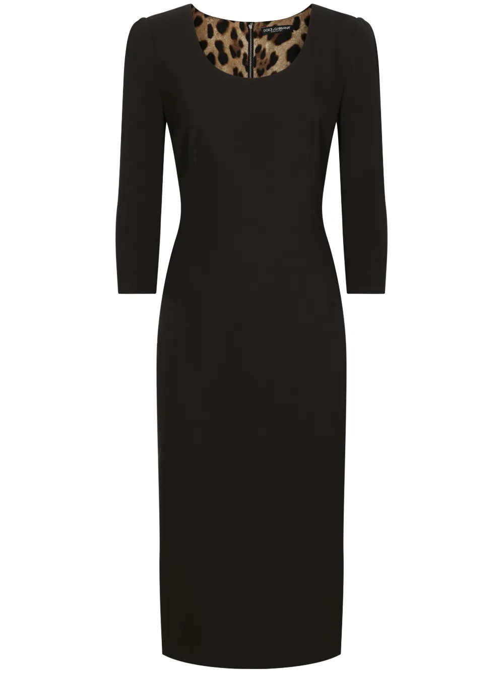 

Платье миди из вирджинской шерсти DOLCE & GABBANA, черный