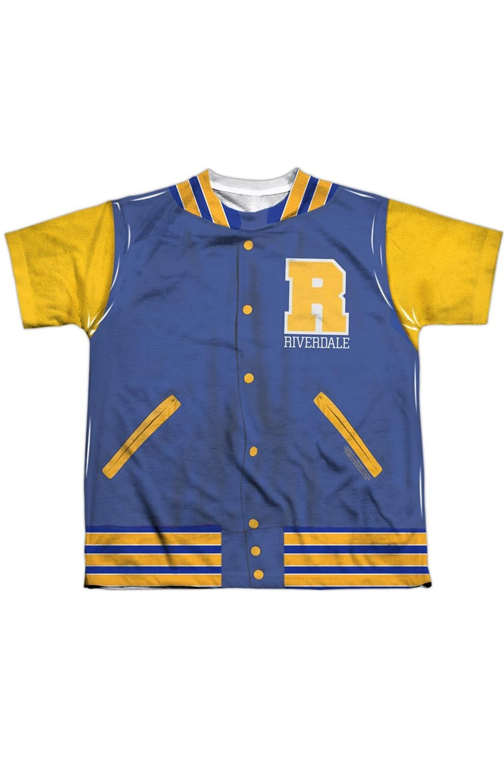 

Куртка Riverdale Varsity с коротким рукавом, молодежная футболка из полиэстера с круглым вырезом Gildan, белый