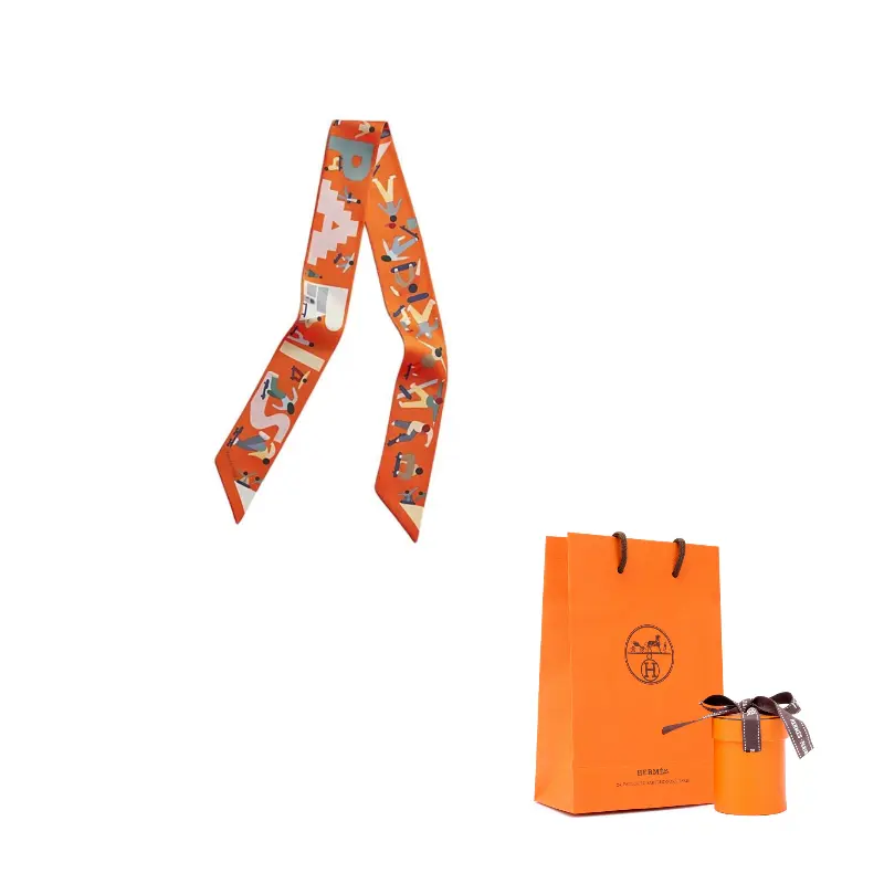 

HERMES Шёлковый шарф Mulberry оранжевый, Orange