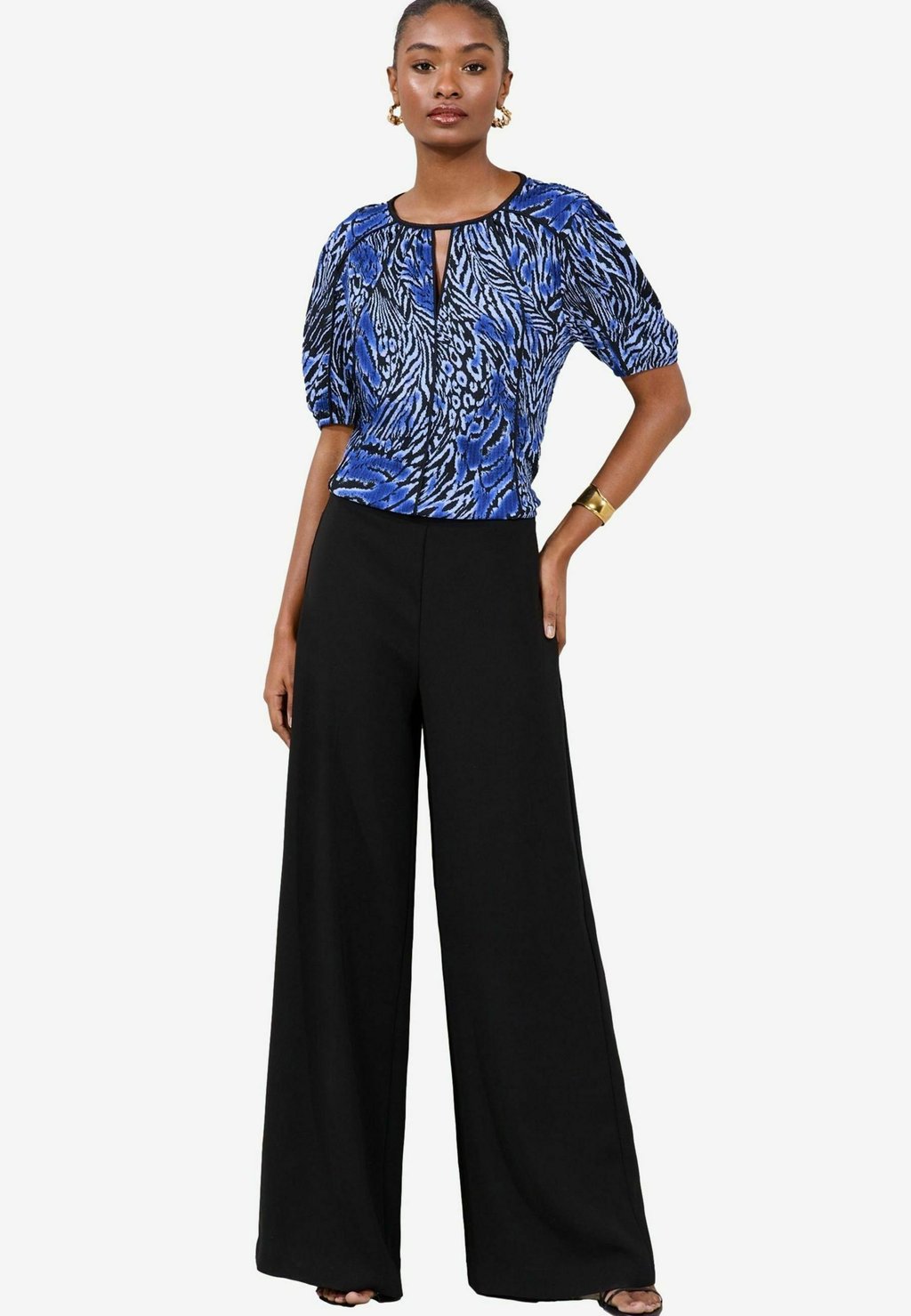 

Блуза REGULAR FIT - SHORT SLEEVE PRINTED CRINKLE Lipsy, синий