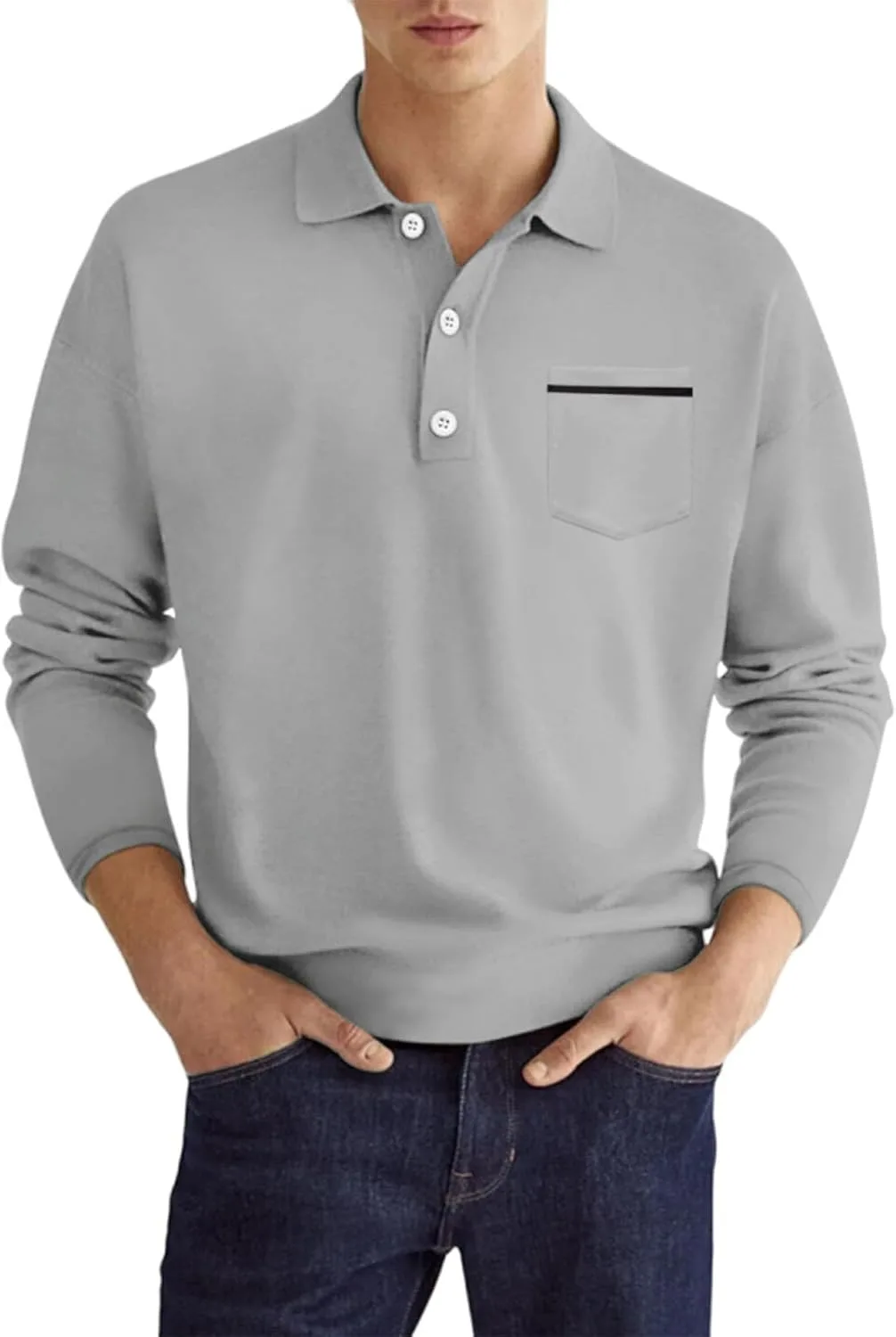 

Polo Shirt для мужчин Muscularfit, длинный рукав, легкий