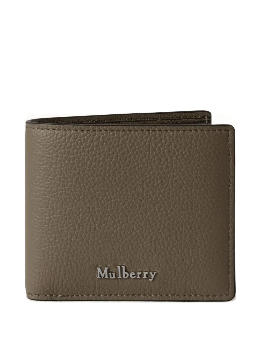 

Сложенный кожаный кошелек Mulberry, зеленый