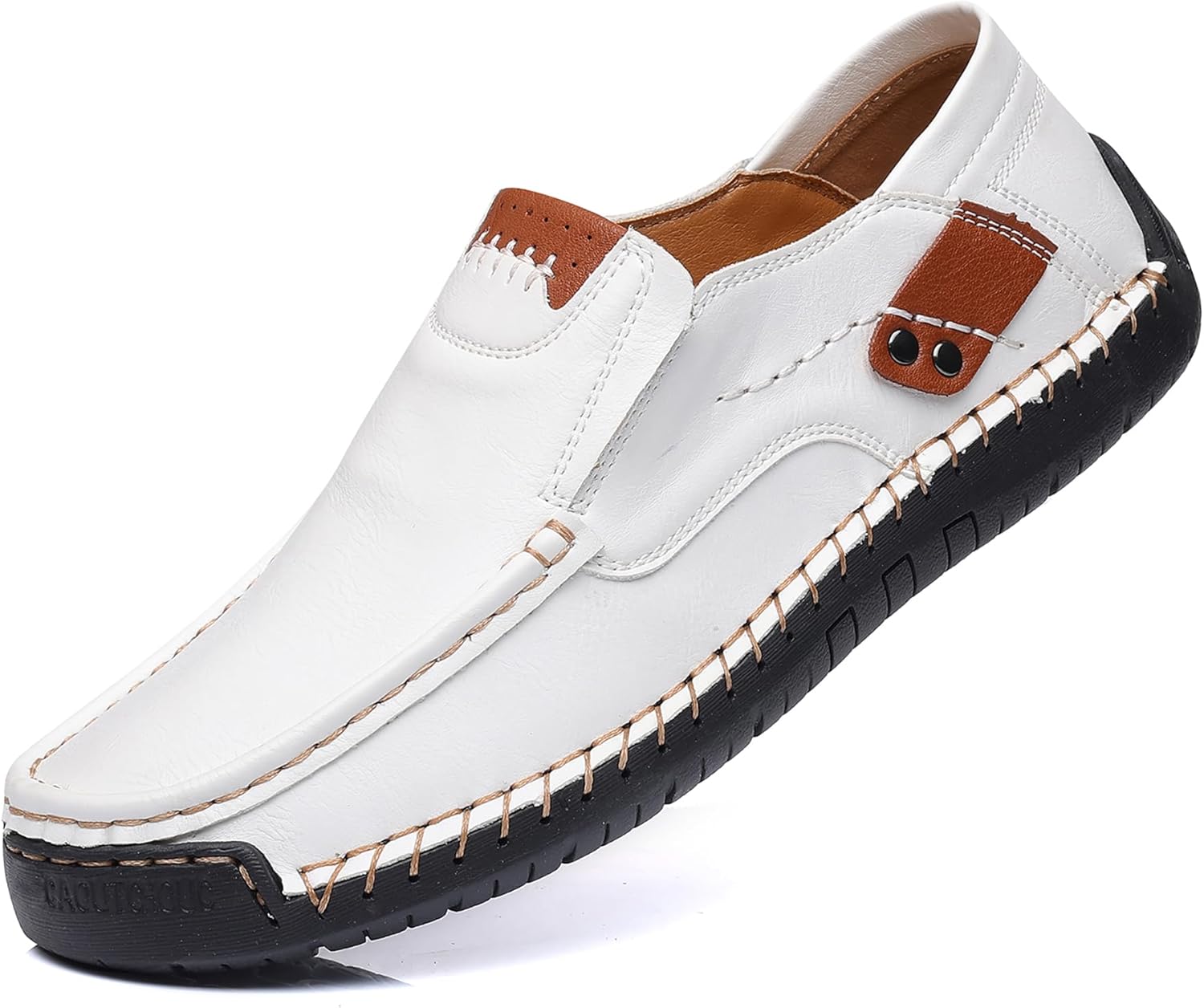 

Мужские лоферы Coramtty, повседневные слипоны, деловые мокасины, легкие и удобные классические тапочки для прогулок, вождения, путешествий и активного отдыха на улице, белый