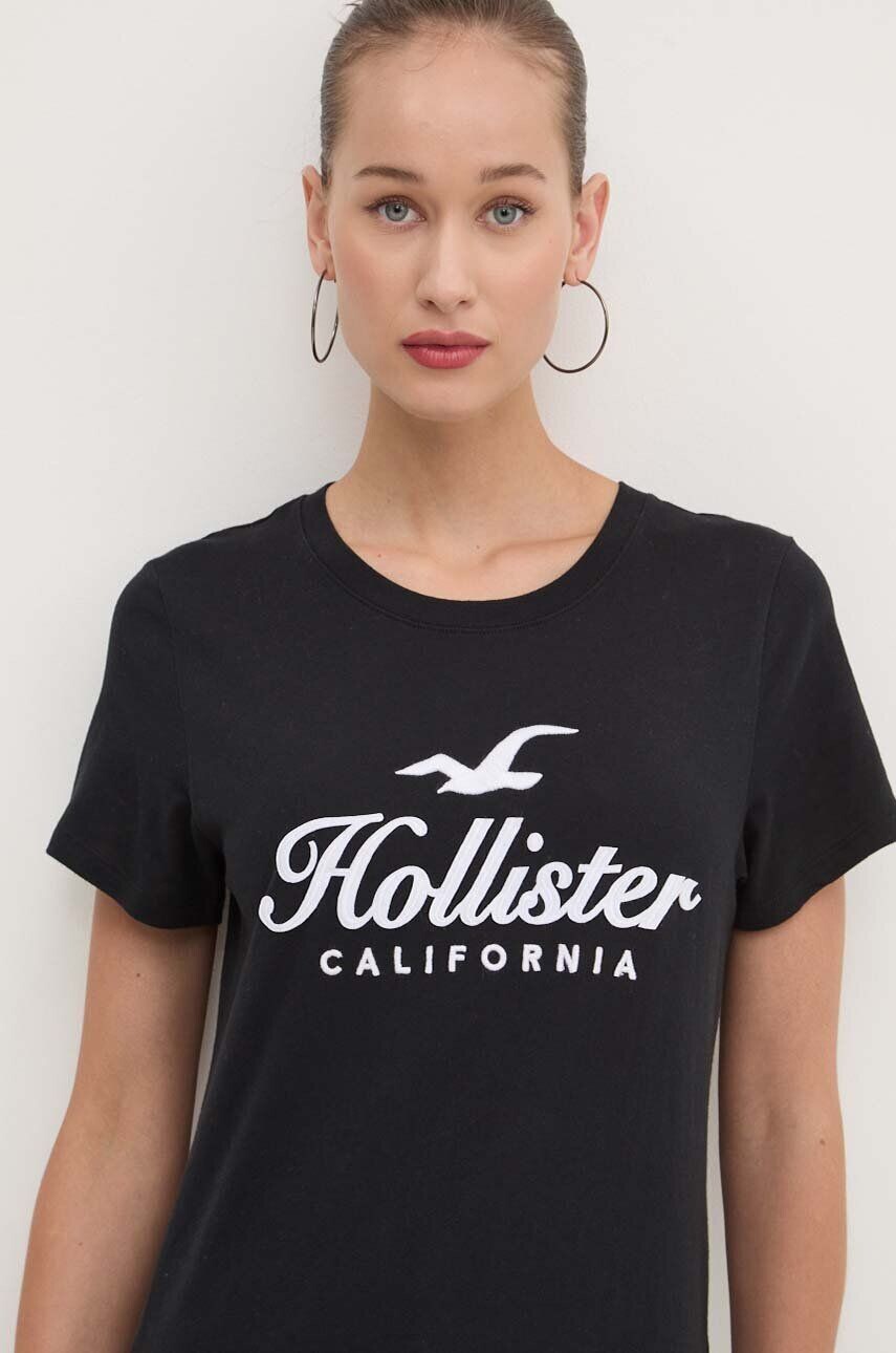 

Хлопковая футболка Hollister Co., черный