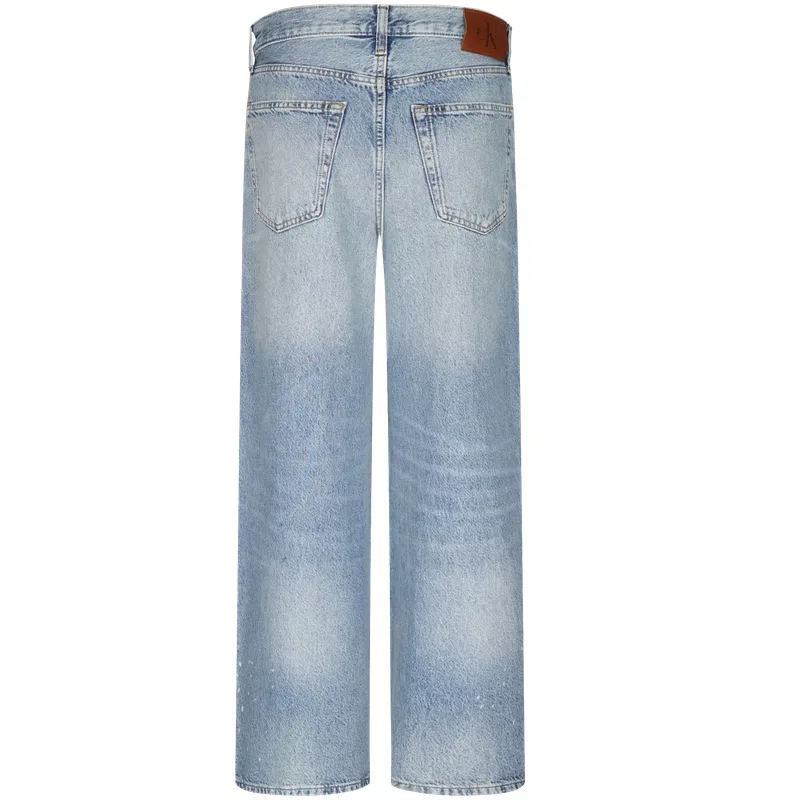 Джинсы свободные Calvin Klein Jeans деним светло-голубой — фото 3