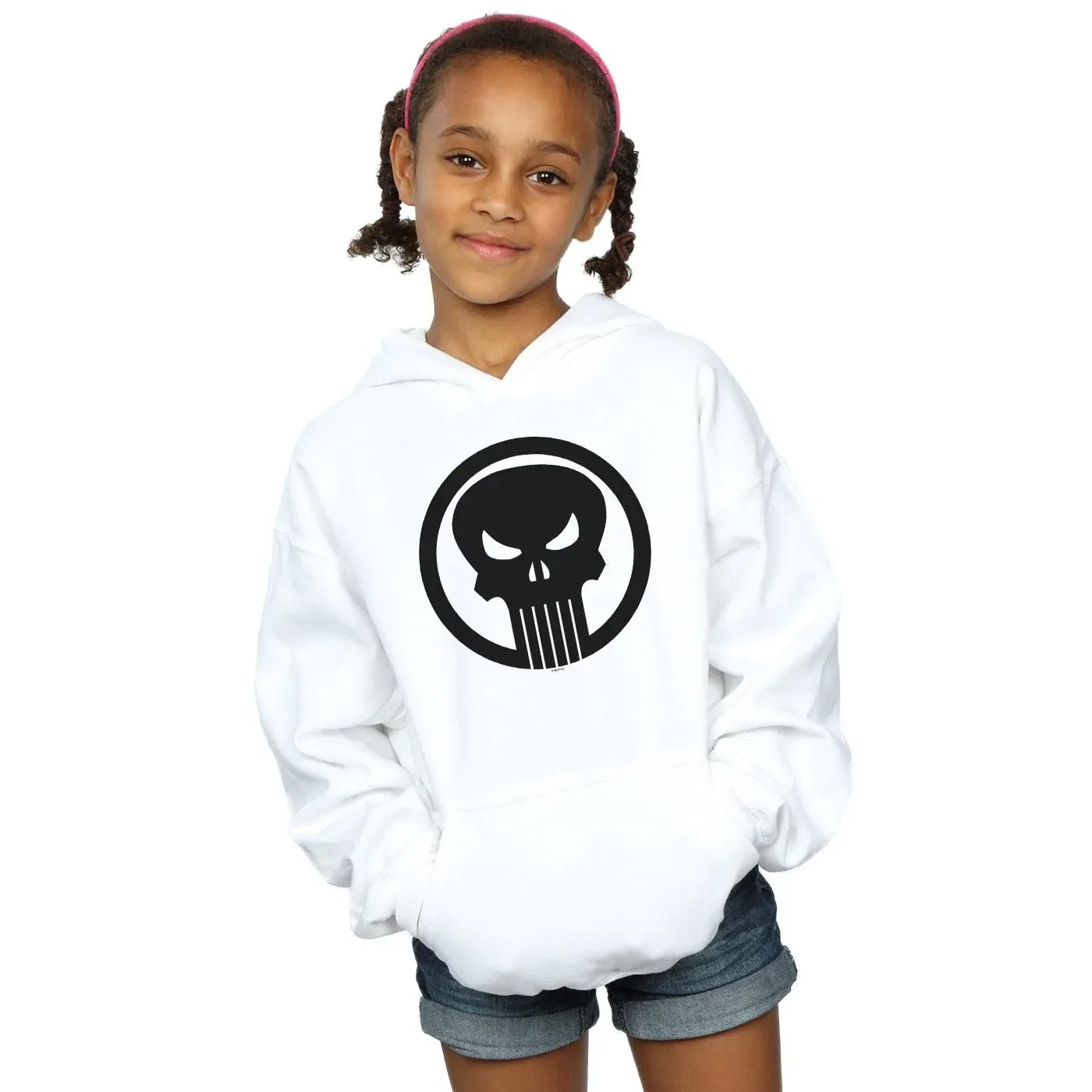 Худи с принтом The Punisher Skull Circle Marvel, белый