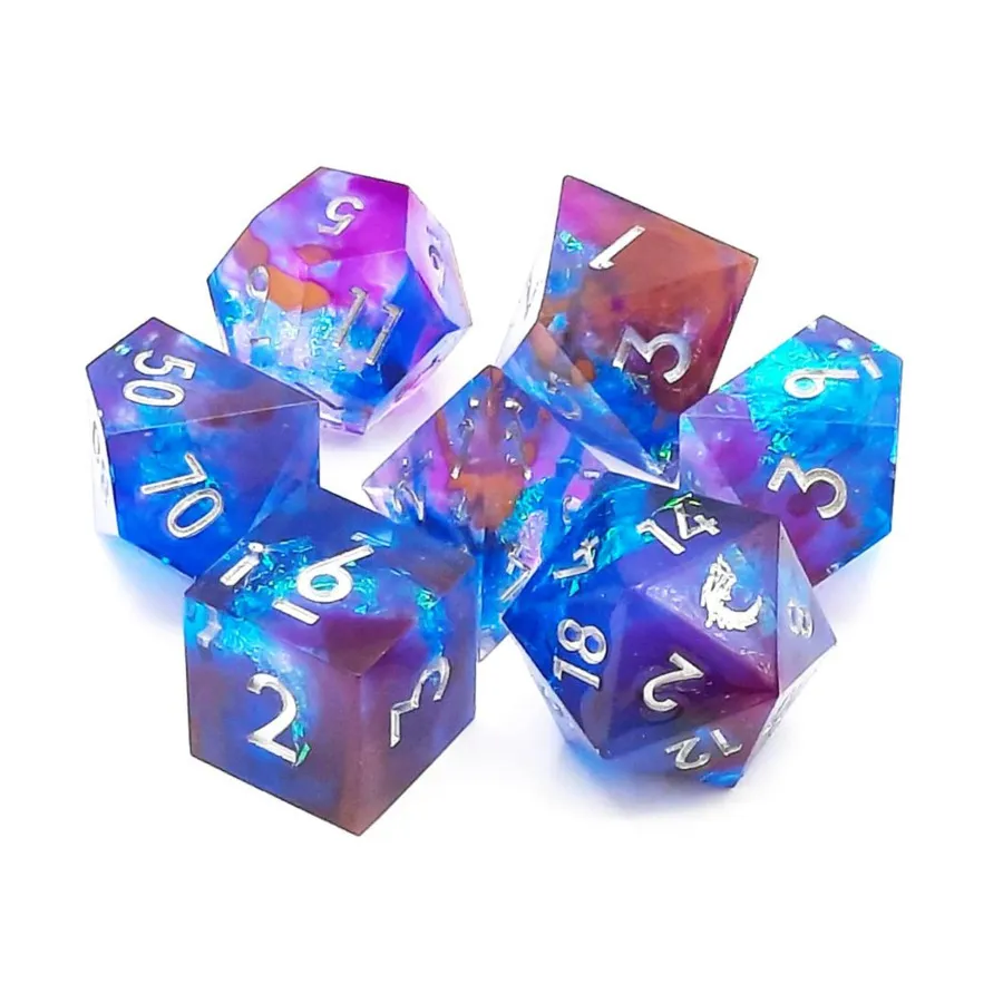 

Поликомплект «Зимородок» с серебром (7), Sharp Edged Dice