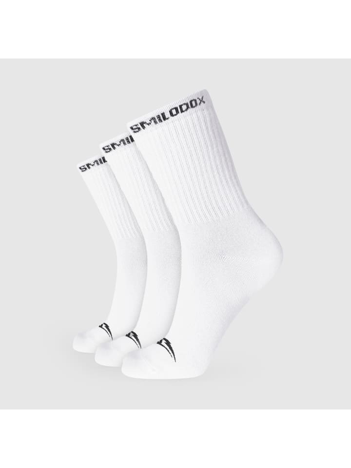 

Носки для тенниса унисекс, 3 шт., цвет: белый/белый/белый SMILODOX