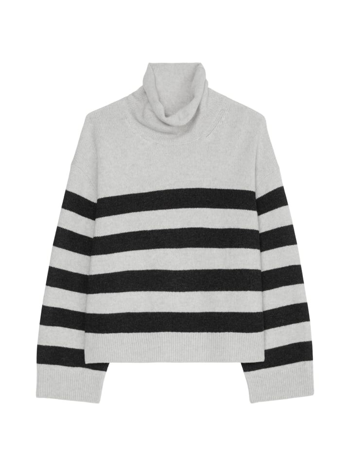 

Пуловер Marc O'Polo Gestreifter Rollkragen regular, цвет stripe/light granite melange