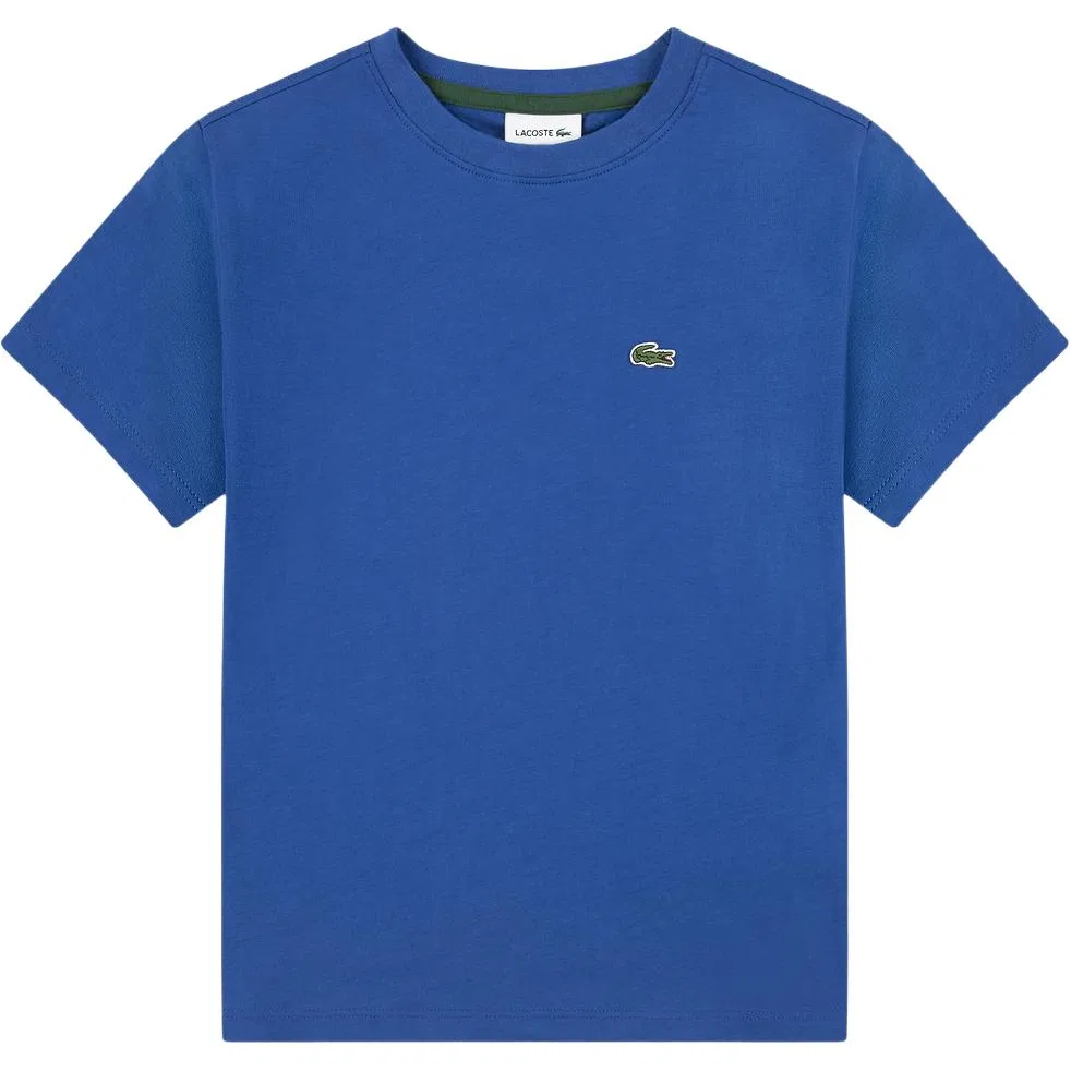 Футболка детская с круглым вырезом LACOSTE белая — фото 4