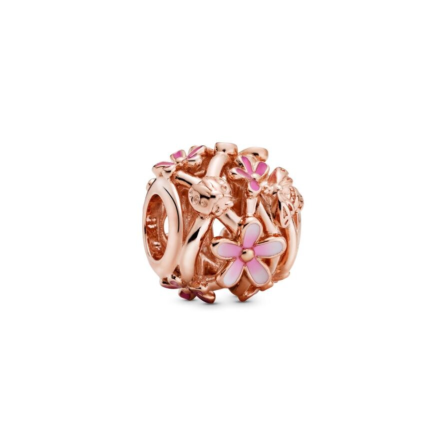 

Шарм Openwork Pink Daisy Flower Pandora, стерлинговое серебро