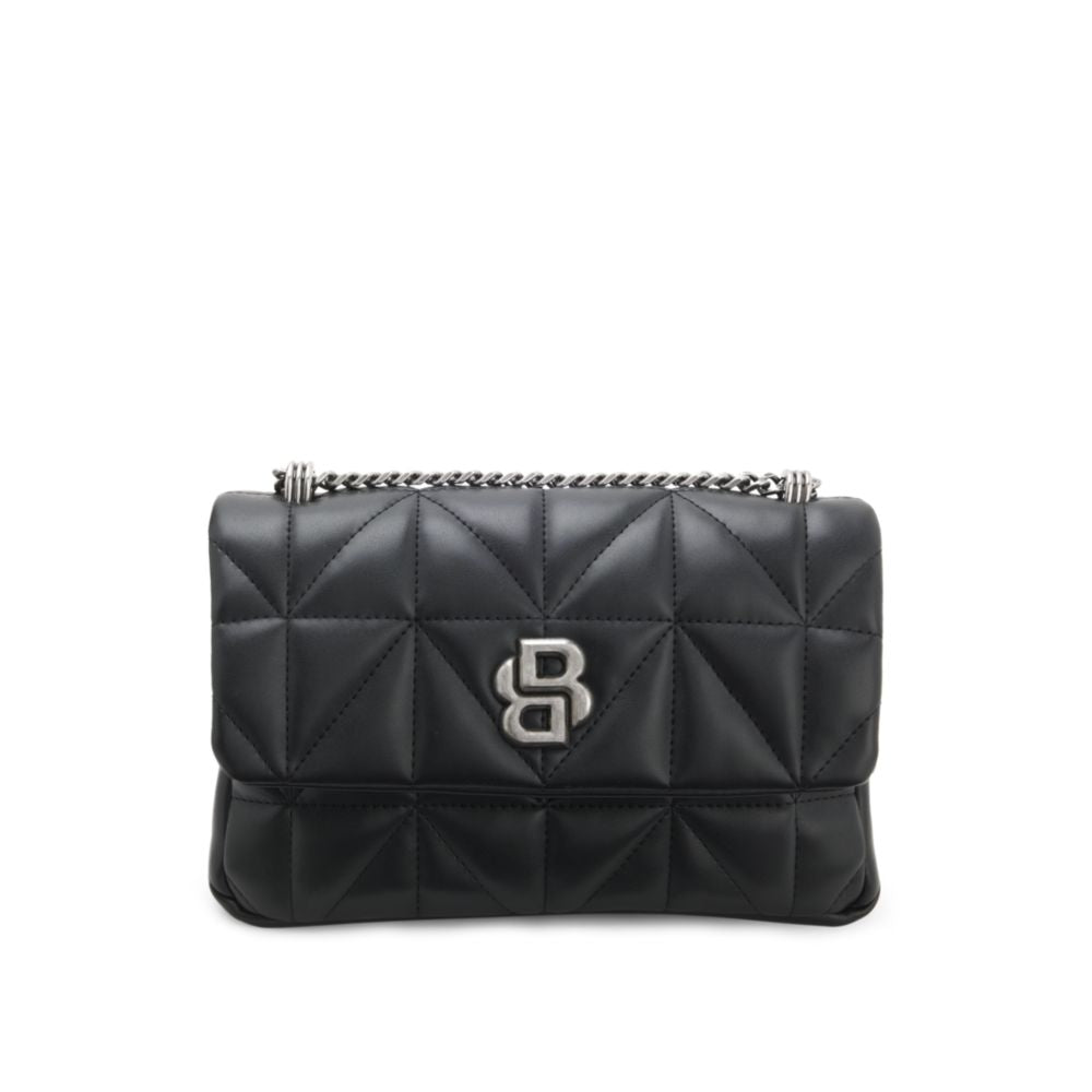 

Стеганая сумка через плечо с монограммой Double B BOSS, черный