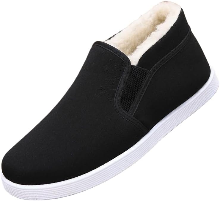 

Теплые и удобные мужские повседневные ботильоны Fusecottc для ежедневного использования на открытом воздухе, прогулок, в парках, осенью и зимой, черный