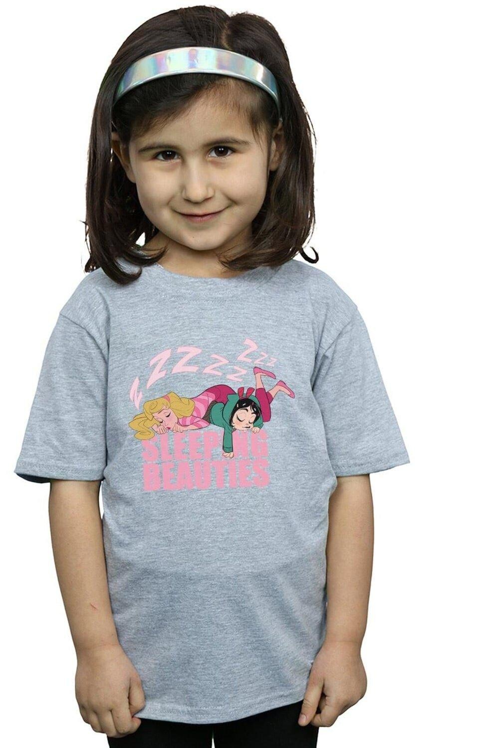 

Хлопковая футболка Wreck It Ralph Aurora And Vanellope Disney, серый