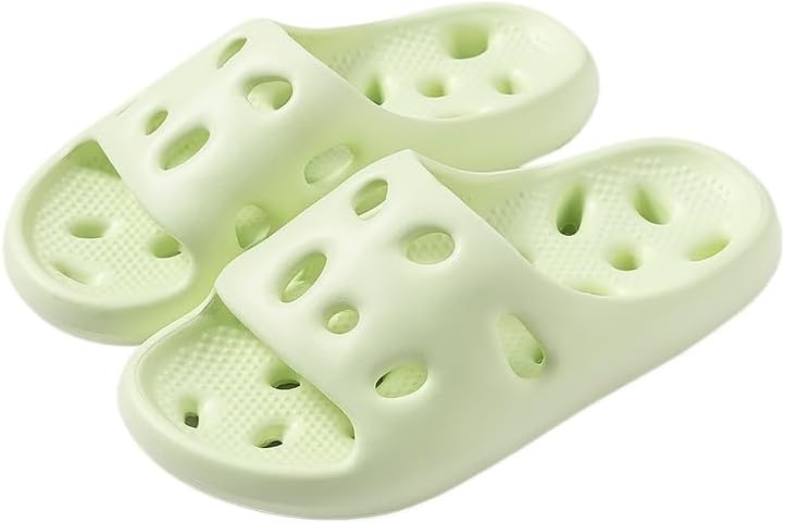 

Душевые тапочки быстросохнущие, противоскользящие, удобные для мужчин и женщин. Домашние шлепанцы с пустотелой подошвой и массажными точками Hhhchpm, зеленый