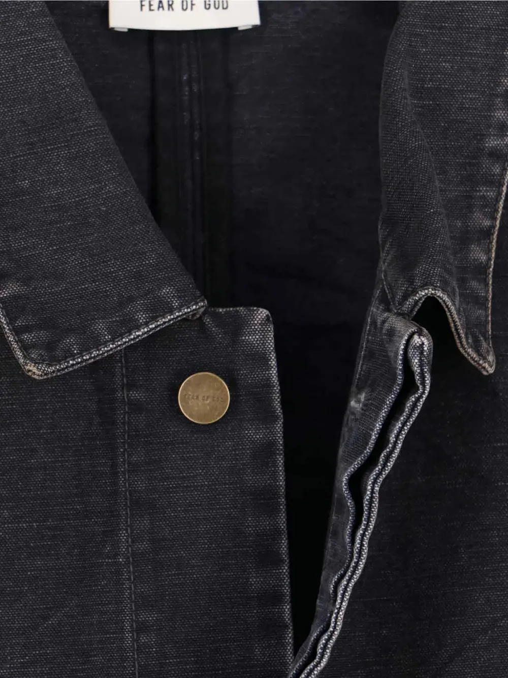 Джинсовая рабочая куртка Fear Of God, черный — фото 3