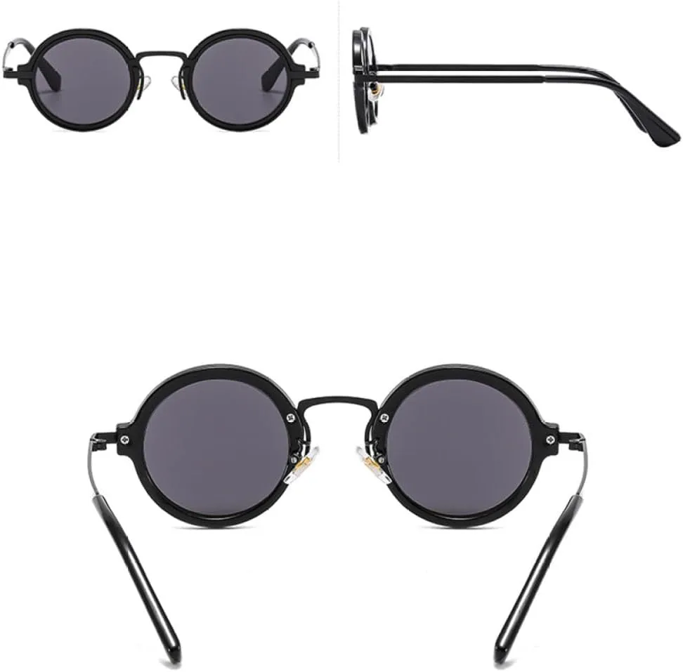 

Ретро-модные маленькие круглые панк-солнцезащитные очки для женщин и мужчин, винтажные солнцезащитные очки, модные модели, защита от ультрафиолета UV400 generic, Tea