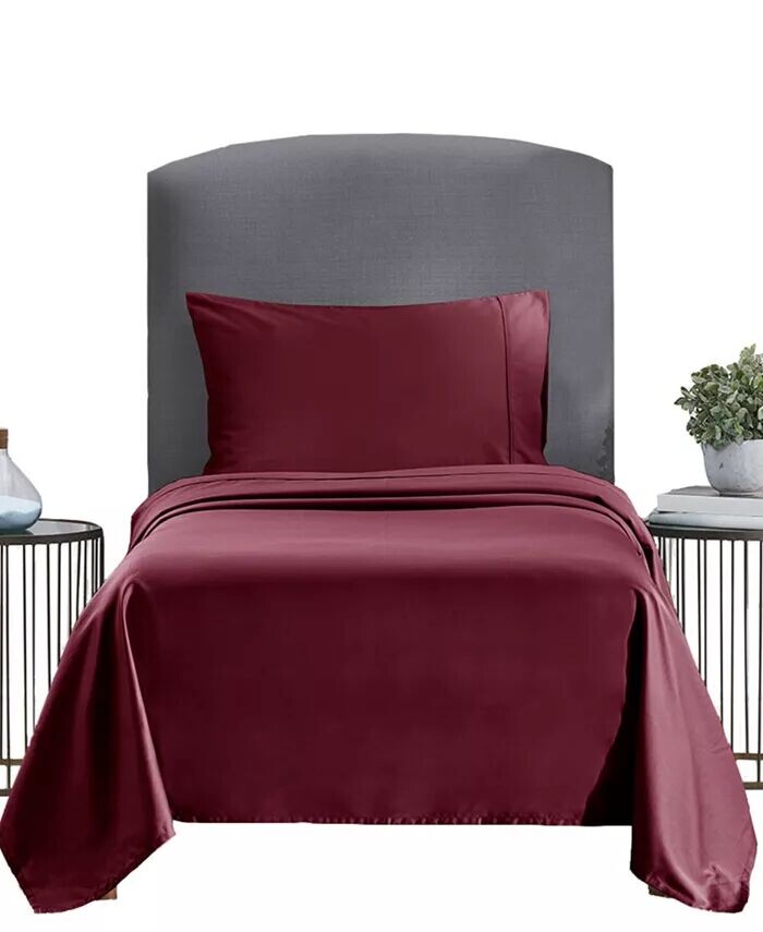 

Мягкие хлопковые простыни Twin XL - плотность нитей 400, 100% хлопковый сатин - Twin XL California Design Den, красный