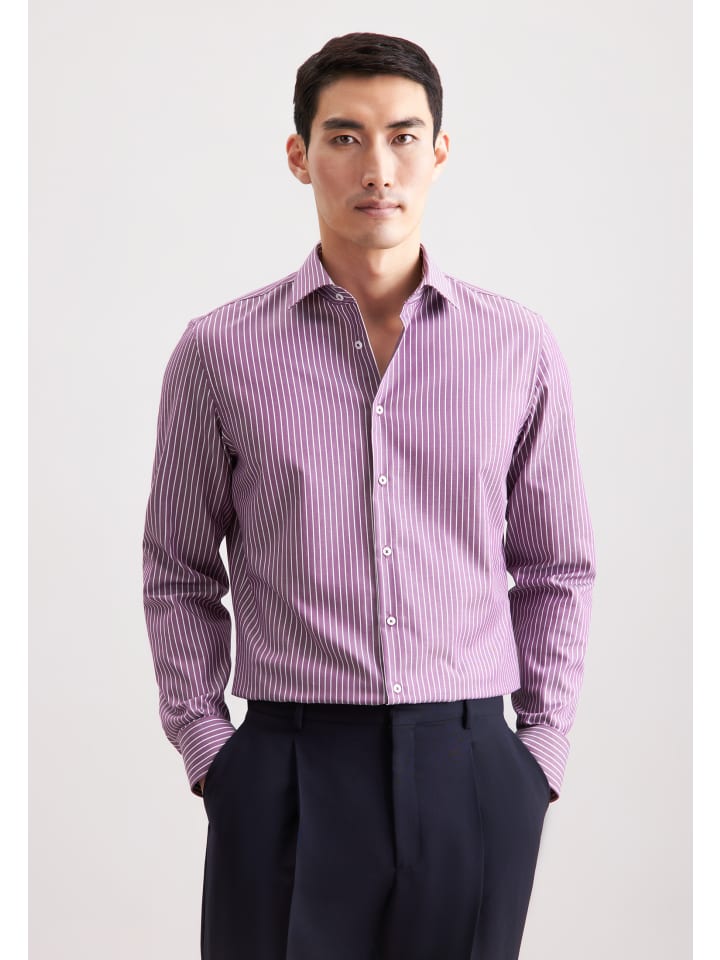 

Рубашка делового кроя фиолетового цвета Seidensticker