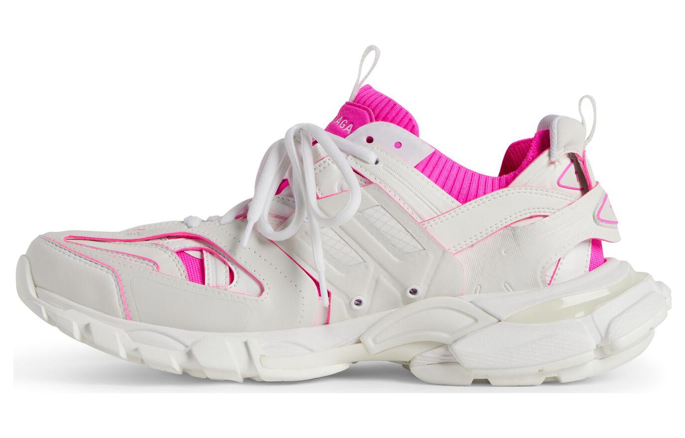 Balenciaga Кроссовки Track Sock Sneakers 'Белые и неоново-розовый, вязаные и нейлоновые', женские