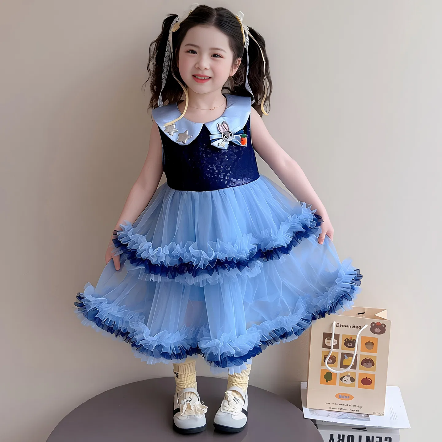 Платье летнее детское для детей 3-7 лет Disney, Image Color — фото 3