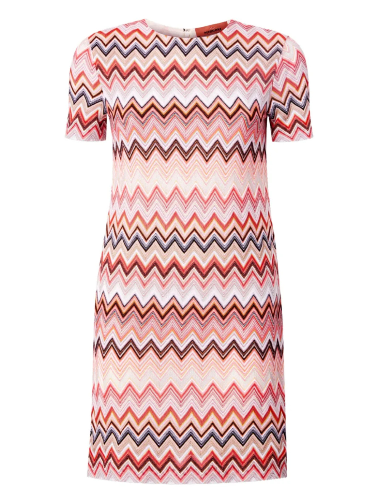 

Мини-платье с зигзагообразным узором Missoni, розовый