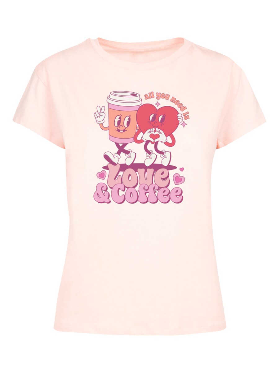 

Футболка F4NT4STIC Love and Coffe Valentinstag, Eosin/Pastel pink