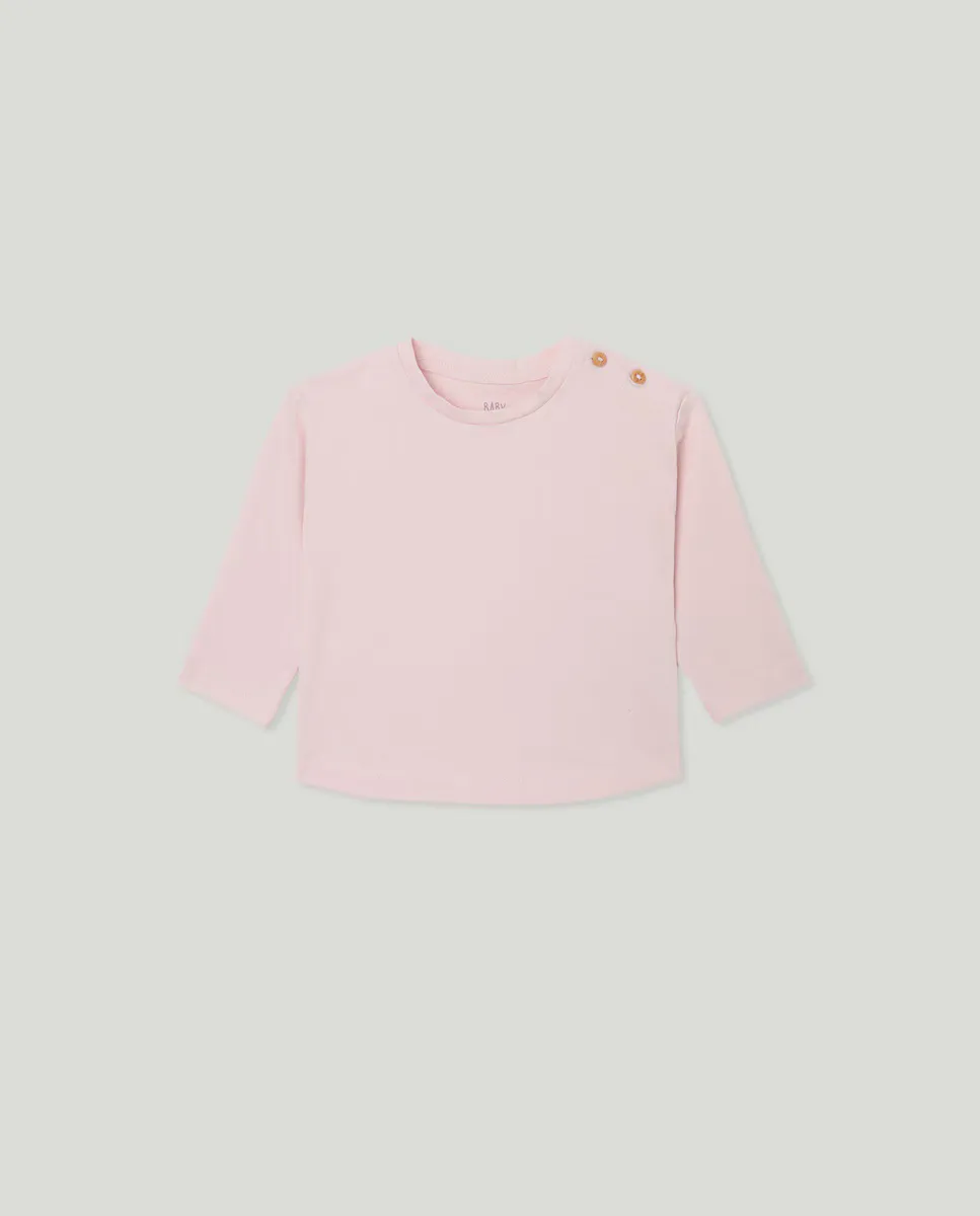 

Детская базовая футболка с длинным рукавом Baby El Corte Inglés, цвет Rosa claro