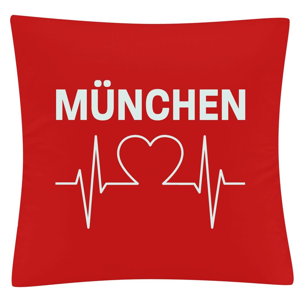 

Чехол на подушку multifanshop - Мюнхен красный - сердцебиение, красный, один размер