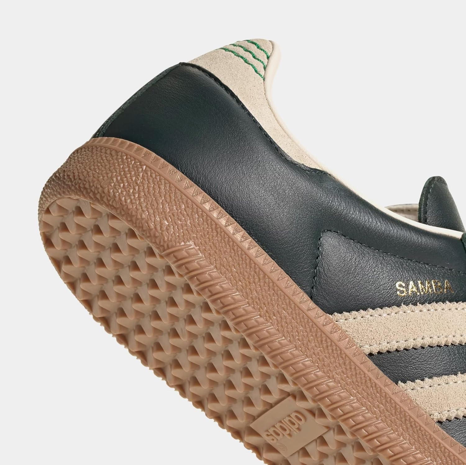 Мужские кроссовки adidas Samba OG, белый/зеленый/золотой — фото 3