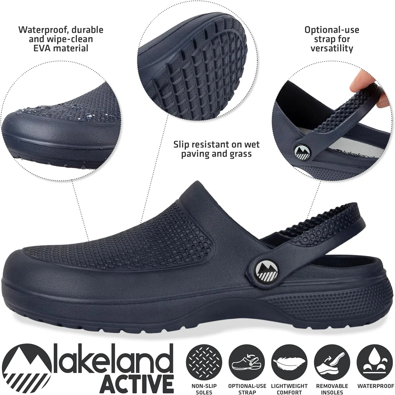 Мужская сабо Lakeland Active Wigton, синий — фото 4