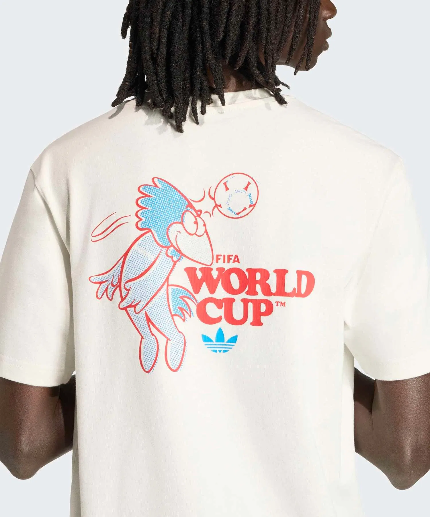 Мужская футболка с принтом Adidas FIFA World Cup 26 Footix белая — фото 4