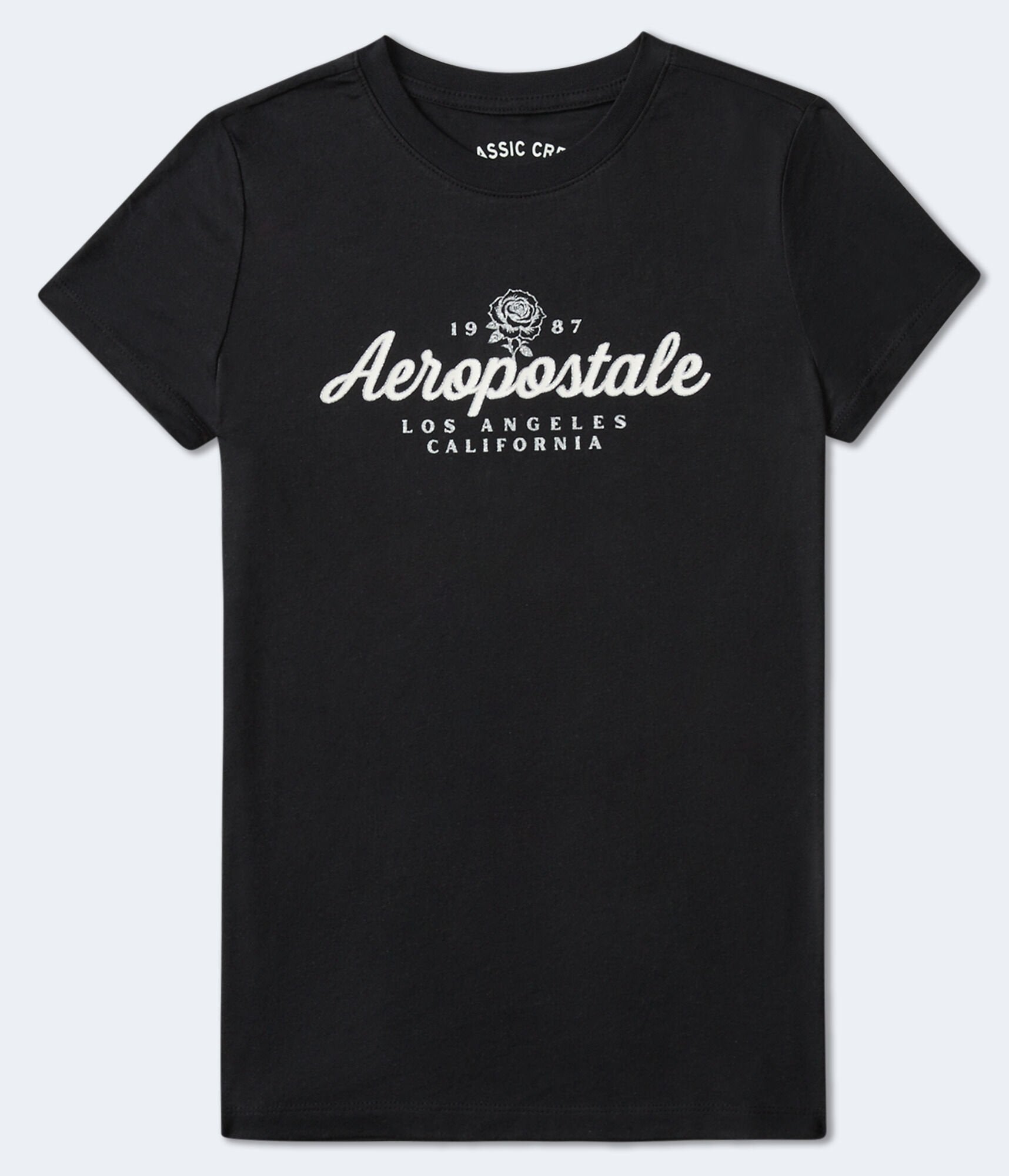 

Футболка Aeropostale Script Rose с блестками и графическим принтом