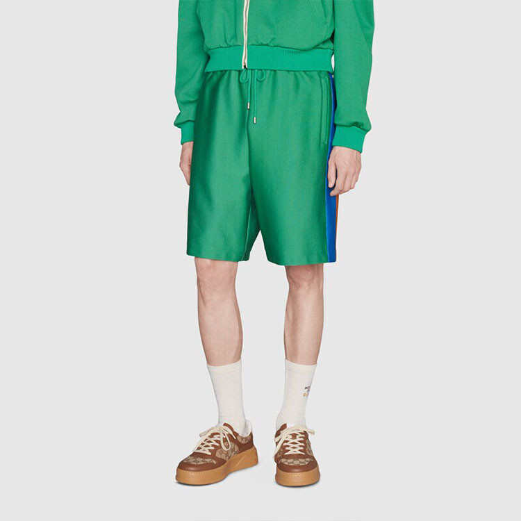 Шорты The North Face X Gucci повседневные мужские, зеленые — фото 4