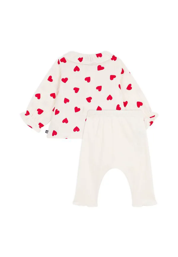 Длинные брюки-джор из ансамбля Petit Bateau, White Red — фото 2