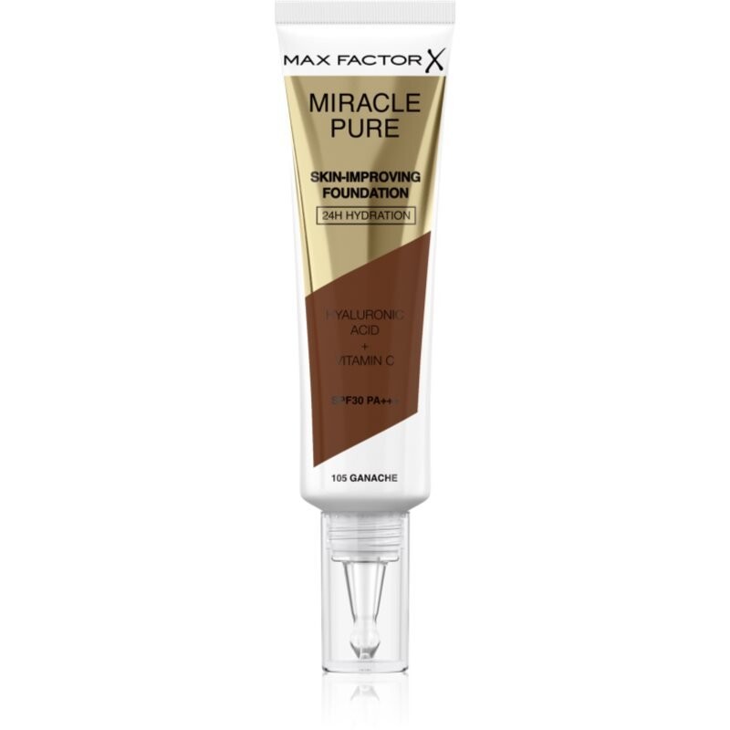 

Max Factor, Miracle Pure Skin, тональный крем стойкого действия Spf 30, оттенок 105 Ganache, 30 мл