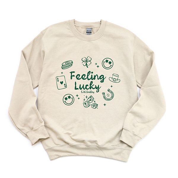 

SWSmiley feeling lucky - женский графический свитшот Simply Sage Market, Dust, Зеленый, SWSmiley feeling lucky - женский графический свитшот Simply Sage Market, Dust