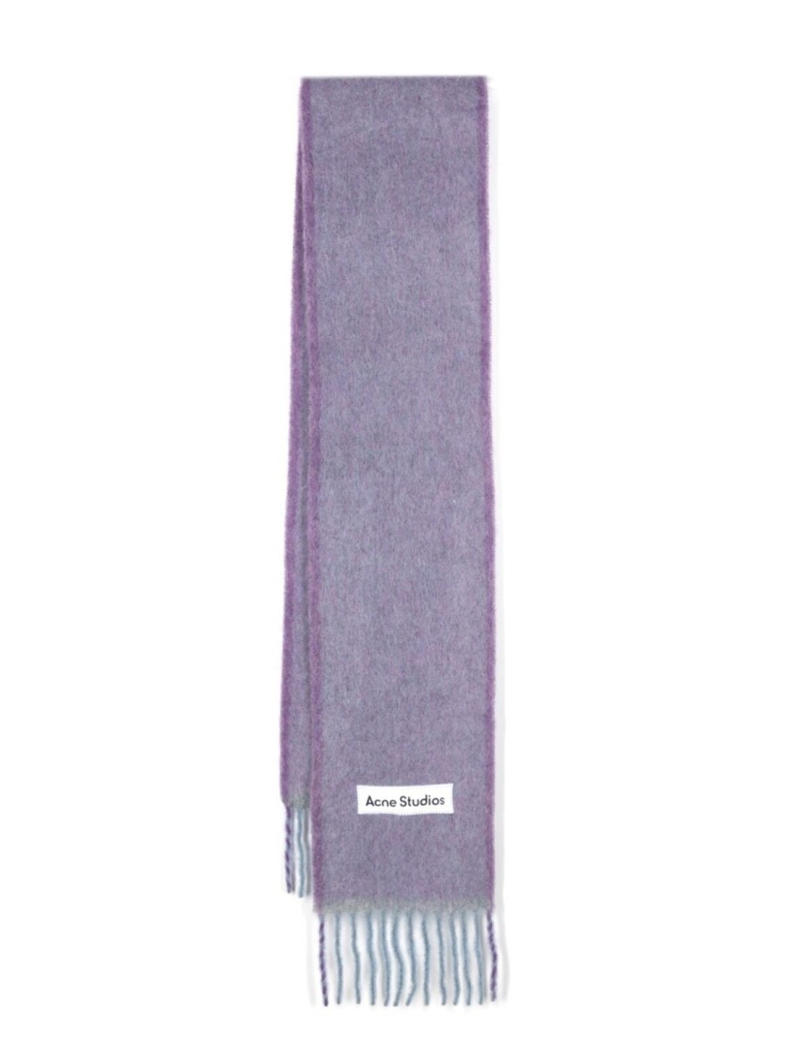 

Acne Studios шарф с бахромой и логотипом, фиолетовый