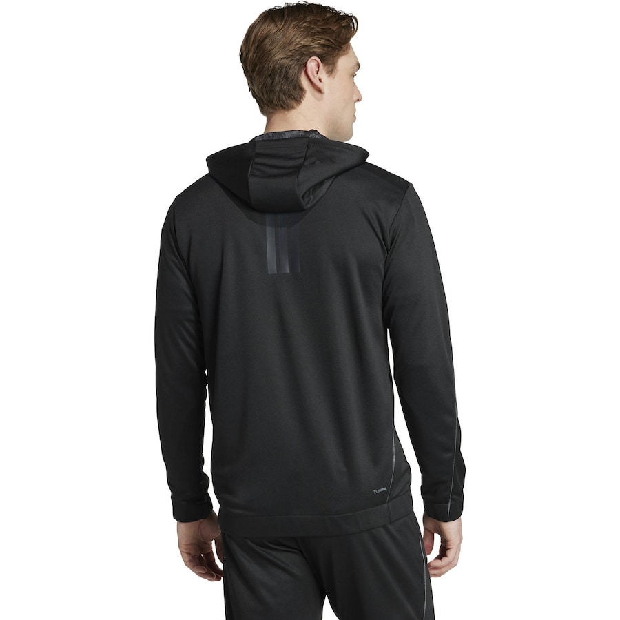 Спортивная толстовка с капюшоном на молнии ADIDAS PERFORMANCE SEA, черный — фото 3